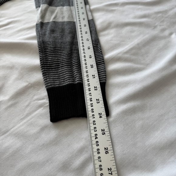 Armani Exchange Men's 100% Merino Wool Striped Hooded Full Zip Up Sweater Gray S - Picture 12 of 15